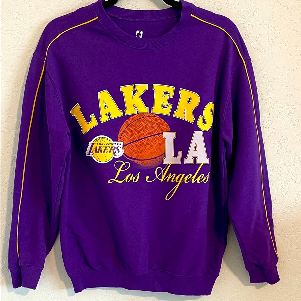 NBA LA Lakers Womens Purple Sweatshirt with Logo